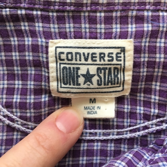 CONVERSE One Star Button-Down Shirt Roll-up Sleeve - Picture 2 of 5